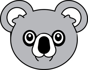 isolate koala icon vector