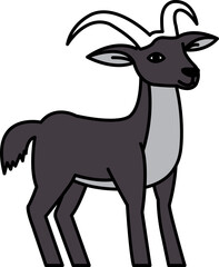 isolate goat icon vector