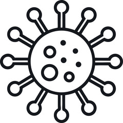 Fototapeta premium virus outline icon