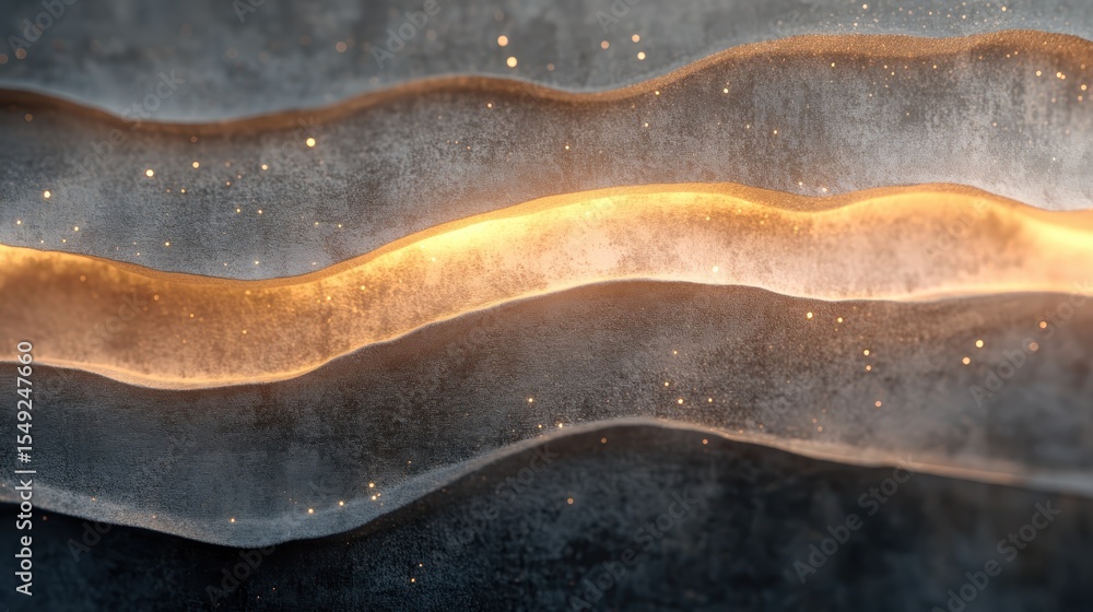 Poster a captivating abstract image featuring flowing waves of light and texture, creating a mesmerizing vi