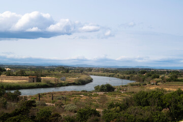 Fleuve L'Orb, Les Orpellieres, Site Naturel Protégé, Valras, Sérignan, 34, Hérault, France
