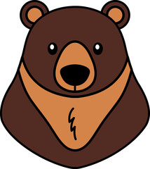 isolate bear icon vector