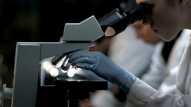 West Nile virus observed under a microscope, supporting research on its mosquito transmission. Scientists are working in labs to reduce its spread. - Powered by Adobe