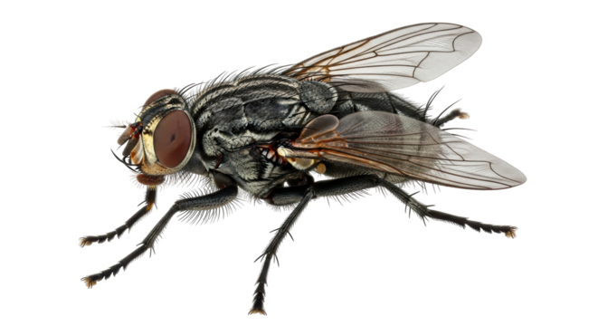 Isolated Housefly