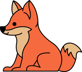 isolate shiba inu dog icon vector