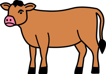isolate cow icon vector