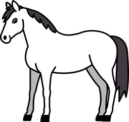 isolate horse icon vector