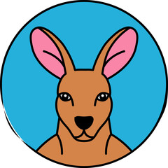 isolate kangaroo icon vector