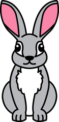 isolate rabbit icon vector