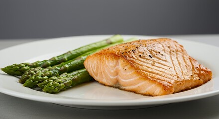 Pan-Seared Salmon with Roasted Asparagus: A Delicious and Healthy Meal Ready to Savor