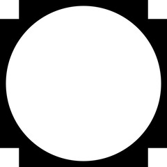 black and white blank paper card frame button round ball .