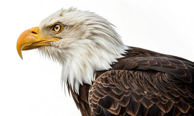 Obraz premium bald eagle on white background