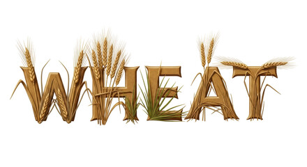Isolated Wheat Text