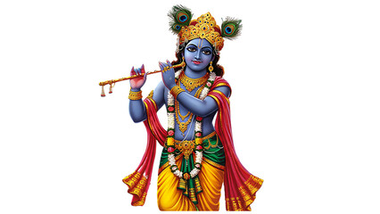 Fototapeta premium Hindu God Krishna – Vibrant Indian Religious Image