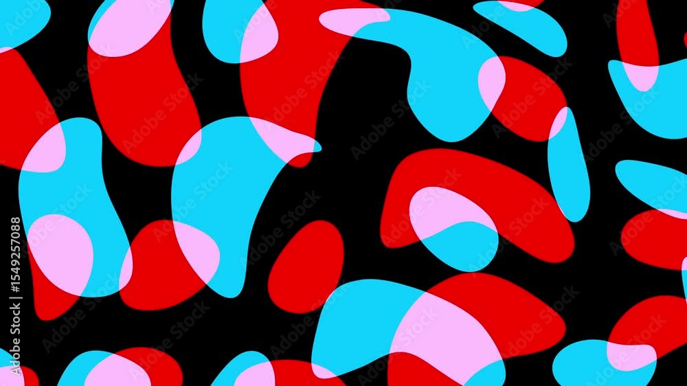 Poster Seamless abstract wavy background for loop playback. 4k video