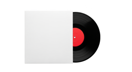 Vinyl Record With Blank Sleeve