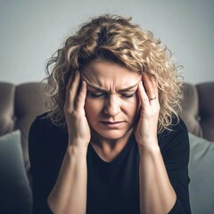 woman with headache