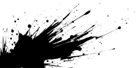Vector modern black for black brush stroke grunge