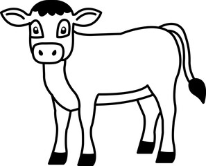 Fototapeta premium isolate black and white cow icon vector