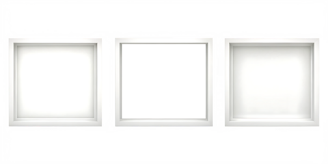 realistic horizontal picture frame isolated on white background PNG ,ai generated