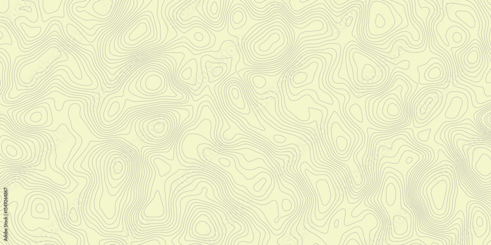 Poster light yellow background with abstract wavy lines creating a textured topographic map effect design m