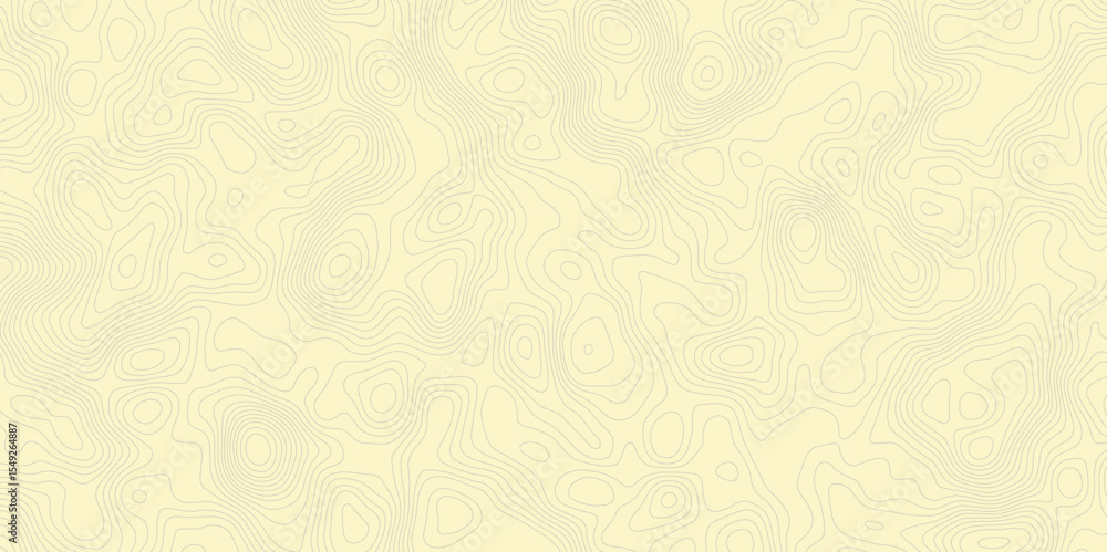 Poster light yellow background with abstract wavy lines creating a textured topographic map effect design m