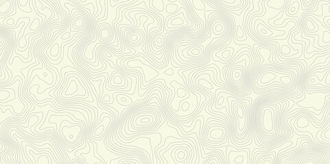 Abstract topographic map with contour lines on a cream background showing elevation changes and patterns for geographic representation.