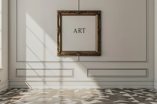 Naklejki A Framed Picture on a Wall with a Frame That Says Quot the Word Quot on it