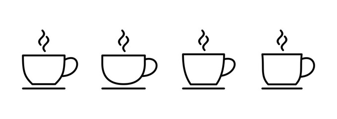 coffee cup icon vector. cup a coffee sign and symbol