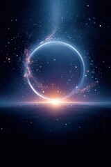 Fototapeta premium Magical representation of the universe blossoming into existence with colorful celestial patterns and figures