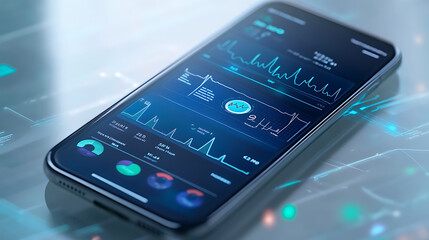 Smartphone Displaying Advanced Health Monitoring Data