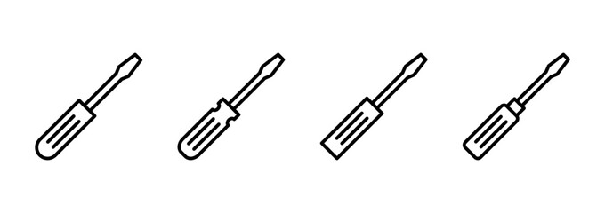 Screwdriver icon vector.tools sign and symbol