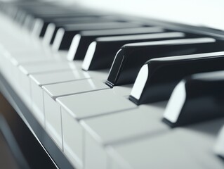 Close up piano keys