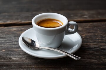 A cup of coffee on a saucer