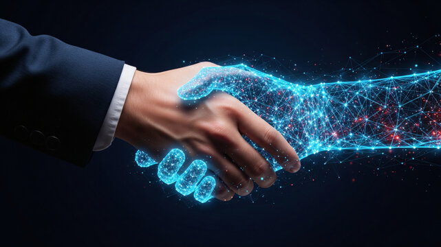 Poignée de main numérique : collaboration homme-IA

