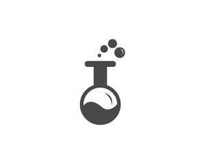 Chemical bottle vector icon for science laboratory