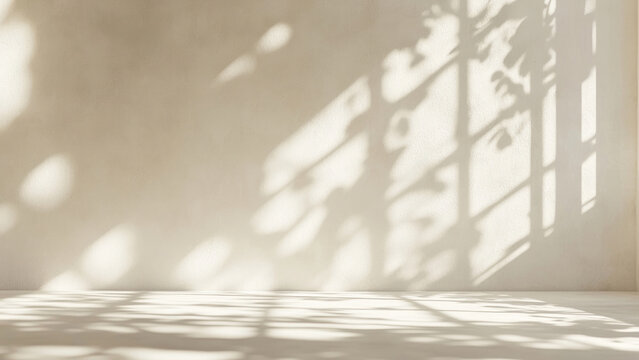 Serene shadowed minimalist wall, desktop wallpaper