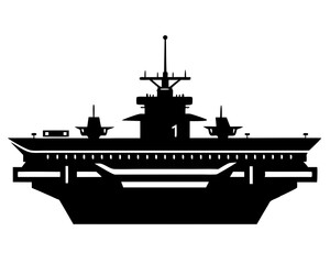Fototapeta premium Aircraft Carrierv Vector Art, Aircraft Icon Clipart