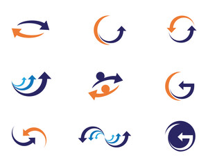 Arrows vector illustration icon Logo Template design