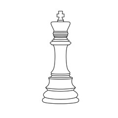 Fototapeta premium chess piece vector with queen or king symbol