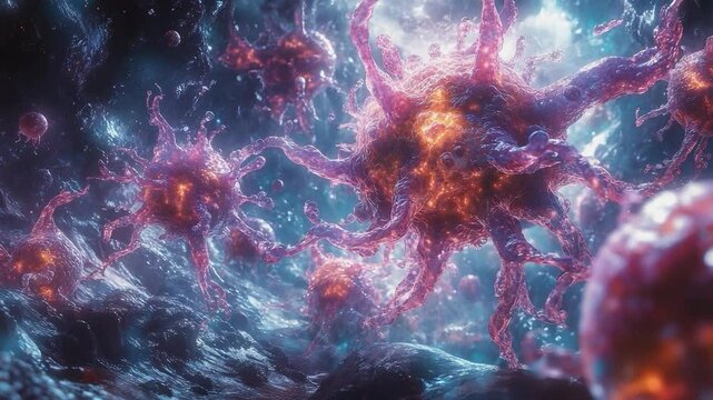 Cosmic Entities: An abstract artistic depiction of celestial objects and cosmic wonders.