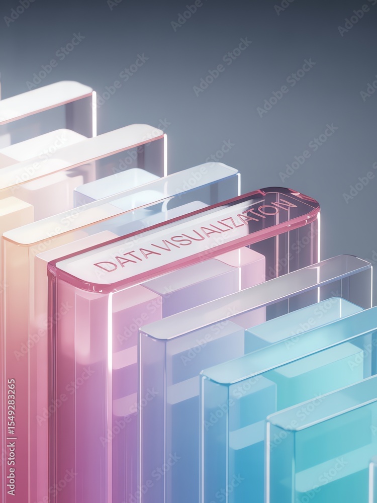 Poster data visualization transparent concept representation