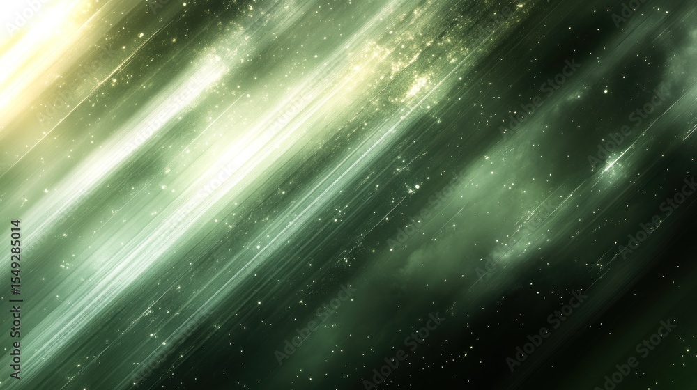 Poster abstract cosmic rays background with light streak effect and space dust elements for scientific pres