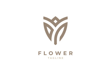 Letter Y Flower Logo, Letter Y with Flower combination, vector illustration