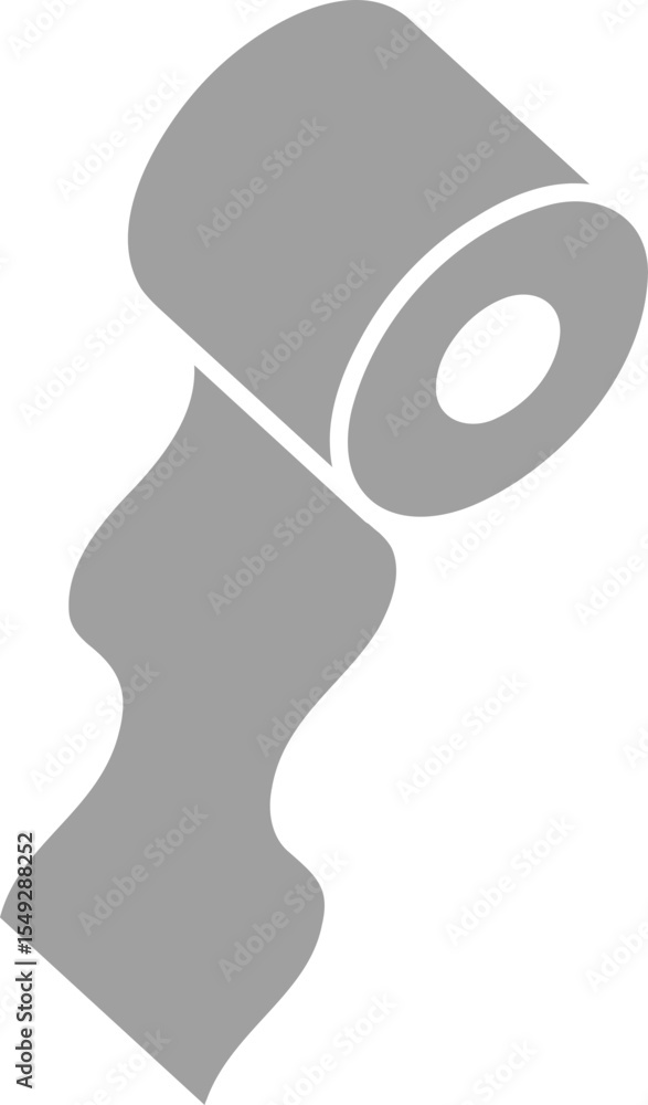 Poster simple yet striking isometric illustration of a roll of paper unwinding. perfect for representing co