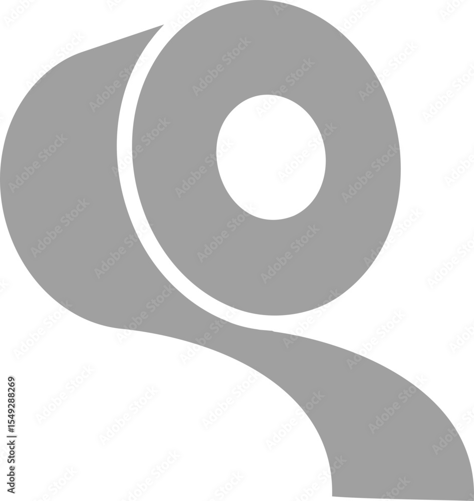 Poster simple yet striking graphic of a roll of tape, perfect for representing concepts of connection, pack