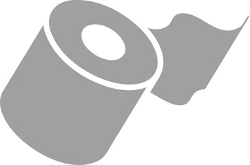 Abstract grey roll icon, symbolizing new beginnings, continuous flow, or unwrapping potential.  Perfect for presentations, websites, or app design needing a clean, minimalist graphic.