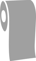 Fototapeta premium Simple, minimalist icon of a toilet paper roll. Perfect for websites, apps, or presentations needing a clean, modern graphic. Represents hygiene, cleanliness, and everyday essentials.