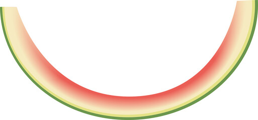 Watermelon set in flat cartoon design isolated elements of Vector illustration