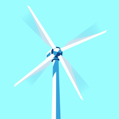 Clean Energy Wind Turbine Vector | Eco Power Renewable Energy Graphic